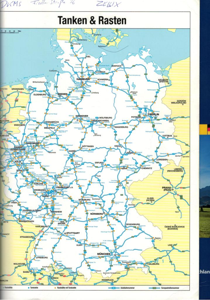 Отличная карта для автостопа в Германии